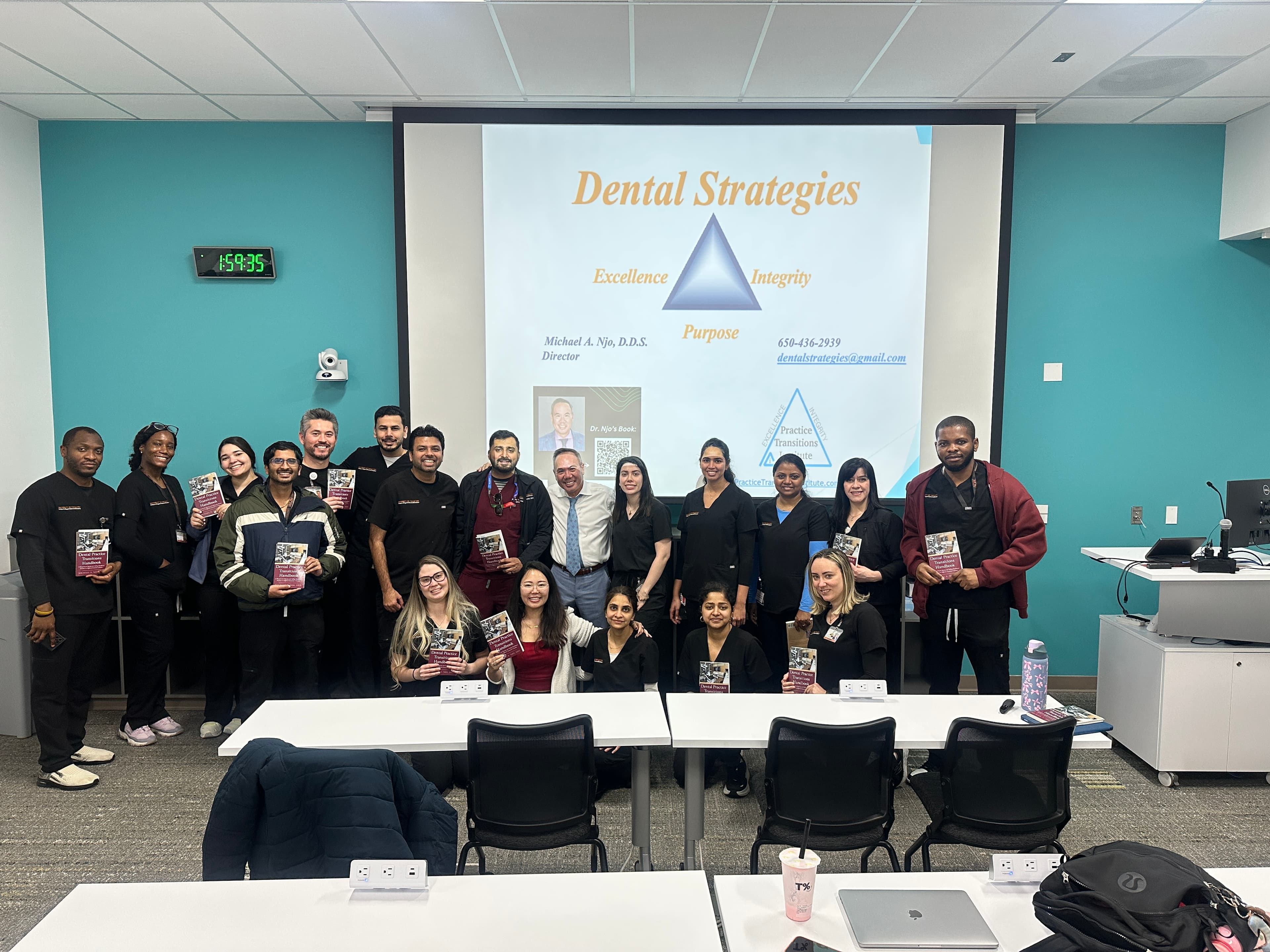 Dr. Michael Njo guiding and mentoring dental professionals