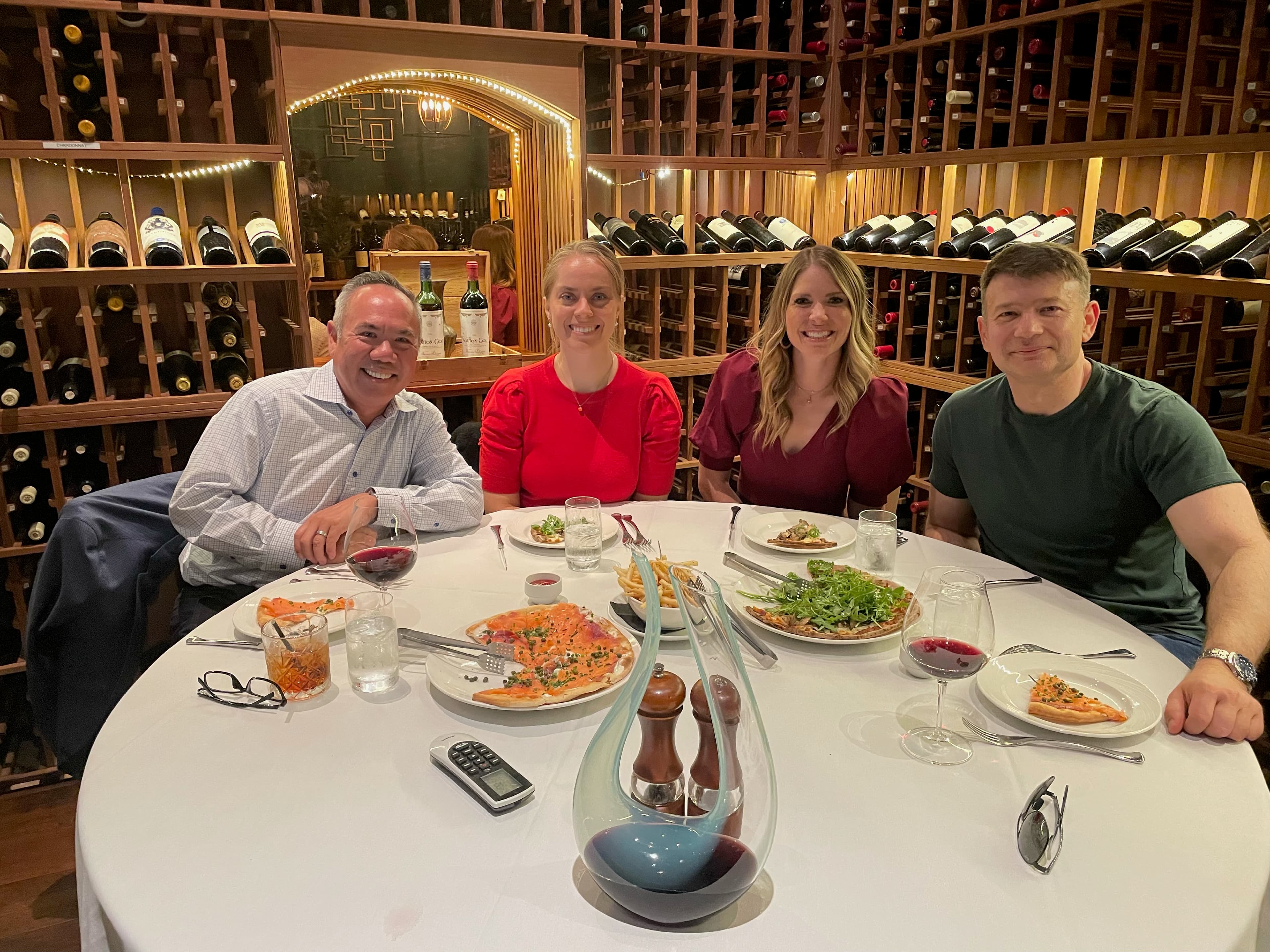 Michael Njo and the PTI team at a recent board meeting dinner, energized about what is ahead in the dental industry